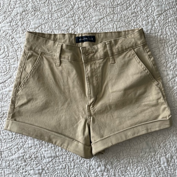 Aeropostale High Rise Midi Khaki Short - Picture 5 of 5